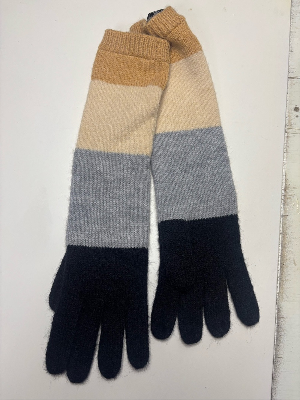 Maeve Anthropologie Colorblock Long Knit Touchscreen Gloves One Size New